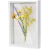 Peevisap Cornice portafoto 3D da riempire, 20 x 29 cm, profondità 3 cm, colore bianco, per foto A4, opere d'arte e decorazioni, può essere appesa alla parete o appoggiata su un tavolo