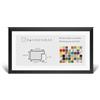 RahmenMax Morena - Cornice portafoto in legno, 45 x 100 cm, moderna, profilo molto angolare, 100 x 45 cm, ampia scelta di colori: nero con venature e vetro sintetico antiriflesso, 1 mm