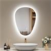EMKE Specchio da bagno con illuminazione, Anti-Appannamento, 45x60 cm