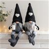 DAJASD Gnomi da Caffè, 2 PCS Decorativi Per L'Autunno, Primaverile, Estate(Nero) | Set Di Statuette Gnomi Caffè, Nani in Peluche, Gnomi Fatti a Mano, Statuette Ideali Per Bar, Cucina, Casa E Ufficio