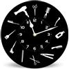 Horienteeon Orologio da parrucchiere in legno, 25 cm, rotondo