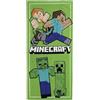 Jay Franco Telo Mare Kids Minecraft 100% Cotone - 71 x 147 cm, Morbidissimo, per Bagno, Piscina e Viaggio, Prodotto con Licenza Ufficiale, Verde