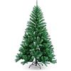 EINFEBEN - Albero di Natale artificiale, 210 cm, con supporto per albero di Natale in PVC, resistente, non infiammabile, con 1000 rami di colore verde