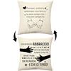 Aconesong Regali di Amicizia tra Sorelle per Donne Ragazza Copricuscini Cuscino Decorativa "Ovunque Andremo...", Regalo di Compleanno Natale da una Sorella, Regalo a Distanza per Lei (Ovunque andremo)