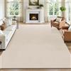 SHACOS Tappeti Soggiorno Antiscivolo 200x300 cm Beige Tappeto Lavabile Grande Morbidi Tappeto per Camera da Letto e Camera dei Bambini