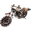 Young Wolf Giovane lupo in metallo per motocicletta, retro, tono vintage, realizzato a mano, modello in metallo, ruota dentata, ornamento, sculture artistiche, regalo da collezione (bronzo)