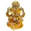 Guangcailun Statua indiana in resina di Ganesha,Giallo,Altezza 9 cm
