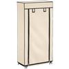 vidaXL Scarpiera con Rivestimento in Tessuto Crema 58x28x106 cm Portascarpe Utile Pratico Comodo Funzionale Soluzione Salvaspazio Robusto Solido