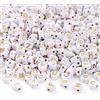 HERZWILD 1000pz Perline a forma di cuore Acrilico Lettera Perline Bianche Rotondo Acrilico Perle 4x7 mm Dorate Piatte Tondo Bead per Braccialetti Collane Creazione di Gioielli Fai da Te