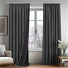 Deconovo Tende Oscuranti Totali per Interni, 2 Pannelli, 140x214 cm | Termiche Isolanti con Fettuccia, Moderne ed Elegante, per Camera e Soggiorno, Certificato OEKO-TEX, Grigio Scuro