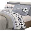 Il Gruppone Passione Casa IlGruppone Completo letto lenzuola, stampa digitale calcio 100% cotone, made in italy - Grigio - Singolo