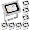 Yokqexz Faretto LED da Giardino da 10W, Luce di Inondazione - Design Ultra Sottile for Aiuole E Illuminazione A Bordo Piscina, DC 12-24V(8 Pack)