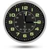 FISHTEC Orologio da parete dal design moderno, con numeri grandi, radiocomandato, doppio display con ore e minuti, perfetto per cucina, ufficio, soggiorno, camera da letto, 30 cm, grigio e nero
