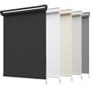 HOMEDEMO Tende a rullo oscuranti per interni Senza Foratura, 40x130cm, (Tessuto 40cm), Nero, Tenda a rullo oscurante, veneziane da interno Giorno e Notte,per Finestre e Porte