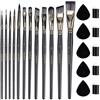 Goktvai 22pz Set Pennelli e Spugne Pittura del Viso Strumenti Professionali Trucco