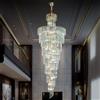 SXWNBIFH Lampadario a Doppia Spirale in Cristallo, lampadario a LED a Goccia Trasparente, plafoniera a Filo per Soggiorno, Hotel, corridoio, Ingresso, Matrimonio Romantico. Dimensioni: 40 *