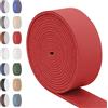 Swpeet Cina Rosso 1 Pollice di Larghezza 80 Pollici Cinturina in Pelle, Strisce di Pelle a Grano Completo a Lato Singolo Stringa di Cordone, Lunghe Strisce di Cintura in Piatta Ideale