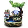 DWIKRYT - Fontana da tavolo con LED, lampada da tavolo, decorazione da tavolo, fontana d'acqua con pompa e ciotola per pesci per soggiorno, corridoio, ingresso, studio 20 * 15 * 25 cm (K)