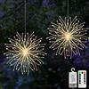 Jsdoin 200 LED Fuochi d'artificio Luci, 2PCs Fata Luci a Batteria, 8 Modalità di Illuminazione Impermeabile con Telecomando Filo di Rame Luci Stringa per Giardino, Natale, Feste, Matrimonio