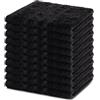 Lavea® 10 Lavette Bagno 30x30 cm in Spugna di Cotone 100% Morbidi e Assorbenti, per Casa Hotel Spa - Ideali anche come Asciugamani Bagno Viso e Bidet - Nero
