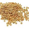 Perlin Perline di vetro indiane da 2 mm, set di perline rotonde 11/0, 6500 pezzi, colore metallizzato (oro)