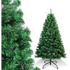 Randaco Albero di Natale artificiale, 150 cm, con 350 rametti, in PVC ignifugo, decorazione natalizia, verde