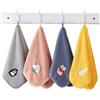 Rainjia Set 4 Asciugamani Viso Bambini - Pile Corallo con Stampa Animaletti, Morbido e Assorbenti, Ideale per Asilo e Casa (25x50cm)