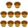 MUXSAM Portacandele per candele, 10 pezzi, in metallo, piccoli, candeline, argento, per candele, 27 x 18 mm, diametro interno 20 mm, oro