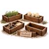 MC-Trend set di 4 scatole di legno uniche a forma di mattone con finiture in metallo marrone in legno vecchio 32 cm scatola portaoggetti rustica scatola di legno aspetto usato retrò stile rustico fat