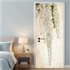 Generic Adesivi per Porte Interne glicine 80 x 210 cm Adesivo Murale Autoadesivo Bianco Decorazione Casa Poster Rimovibile