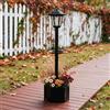 DJGIFI Lampione Solare 3 in 1 con Mangiatoia e Vaso, 96cm IP44, Luce Calda