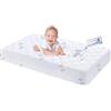 IlGruppone Coprimaterasso Bambù Neonati Impermeabile Trapuntato Lettino Culla 60x120 Cm Antiacaro Micro Traspirante Silenzioso Barriera Liquidi Angoli Elasticizzati SalvaPipi Bambino - Bambù - 2 Pezzi