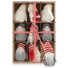 COM-FOUR® 9 pendenti premium di Babbo Natale per l'albero di Natale | incantevoli ciondoli con statuette di alberi di Natale come appendini - decorazioni natalizie