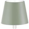 Zafferano, Lampada Poldina Stopper, Lampada per Bottiglia Ricaricabile e Senza Fili con Controllo Touch, Adatta per Salotto ed Esterni, Dimmer, 2200-3000 K, Altezza 11 cm, Colore Salvia
