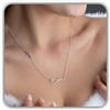 Handmade Personalizzato collana con nome con croce su misura laterale primo comunione per ragazze Festa della Mamma Natale anniversario compleanno