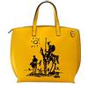 Arte Lisanti Borsa in Pelle Dipinta a Mano - DON CHISCIOTTE DELLA MANCIA DI PICASSO - a Mano, Shopper, Tracolla, Shopping Donna, Idea Regalo, Artigianato Italiano, Made In Italy