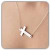 Handmade 14K oro croce collana con nome per mamma personalizzato battesimo con nome su misura per donne Festa della Mamma Natale anniversario compleanno