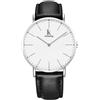Alienwork IK Slim Ø40mm Orologio Uomo Donna Ultra-sottile Cinturino in Cuoio