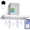 Klarstein Cappa Aspirante, Cappa Cucina 90cm in Alluminio Lavabile in Lavatrice, Cappa Incasso Flusso Aria 577m³/h, Cappa Filtrante da Cucina ad Incasso con Touch Control, Ventola, Filtro Antigrasso