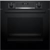 Bosch HBG537BB3, Serie 6, forno da incasso 60 x 60 cm, 10 programmi automatici, riscaldamento rapido, supporto per la pulizia, pannello posteriore EcoClean Direct, aria calda 3D, Soft Close, leva a