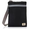 Roka London Roka Chelsea - Piccola borsa a tracolla per telefono da donna e uomo, con tasche multiple, cerniera spessa, tracolla regolabile per telefoni cellulari, portafogli, carte, Nero , XS