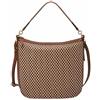 Fossil Huntington Set di portafogli in pelle o poliestere per uomo, Strisce marroni, 30.48L cm x12.7Wcm x33.02 H cm