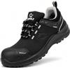 BWOLF Defender S3 Scarpe da Lavoro Maschili Antinfortunistiche in Pelle Nabuk Impermeabili, Resistenti all'Olio, Nero, 40 EU