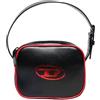 Diesel Borsa a mano Willow nera da donna con logo UNI