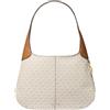 Michael Kors Alice Lg Tz Shoulder da donna, color oro hardware/MK Signature Semi Lux Small, Vaniglia/Acrn