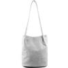 AOSSTA Borsa tote da donna, alla moda, di medie dimensioni, tinta unita, morbida, in finta pelle, borsa a tracolla, borsa a secchiello