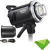 GODOX MS300V MS300-V(Versione Migliorata dell'MS300) Flash Studio 300W,GN58,Tempo Riciclo 0,1-1,8s,Sistema X 2,4G, Attacco Bowens,Luce di Modellazione a LED,per Fotografia in Studio,Ritrattistica