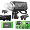 Godox AD400 Pro II AD400Pro II 400Ws Flash, GN72, lampada pilota bicolore da 30 W, flash a piena potenza 460, tempo di ricarica 0,01-1 s, luce stroboscopica HSS 1/8000 per Canon, Sony, Nikon, ecc.