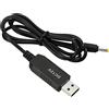 PATIKIL 6W 1A USB Step Up Tensione Convertitore, DC 5V a DC 12V Alimentazione Fornitura Adattatore Jack 4.0x1.7mm Cavo per Router LED Lampada Altoparlanti