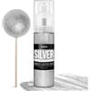 YumCraft Spruzza Glitter Commestibili, 20g Argento Paillettes per Alimenti Commestibili Decorazioni Torte, Cocktail, Bevande, Spray con Paillettes - Color in Polvere in Polvere, Caramelle, Glassa